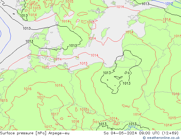 Luchtdruk (Grond) Arpege-eu za 04.05.2024 09 UTC