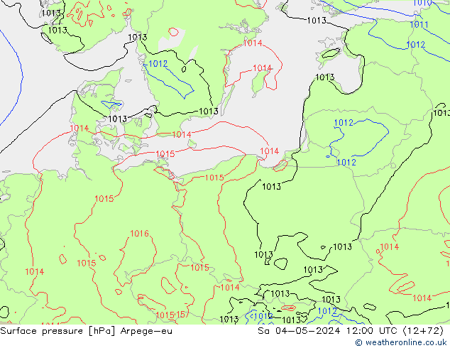 pressão do solo Arpege-eu Sáb 04.05.2024 12 UTC