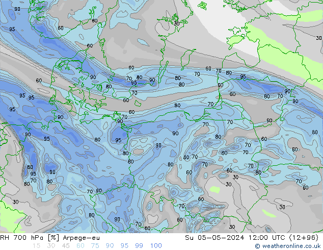 RV 700 hPa Arpege-eu zo 05.05.2024 12 UTC