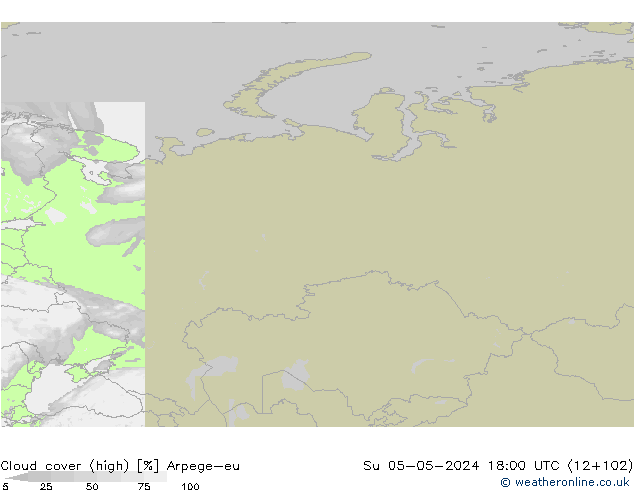 Nubes altas Arpege-eu dom 05.05.2024 18 UTC