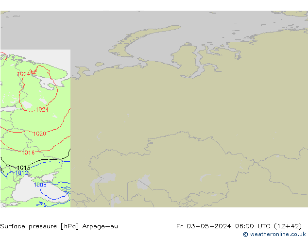 Yer basıncı Arpege-eu Cu 03.05.2024 06 UTC