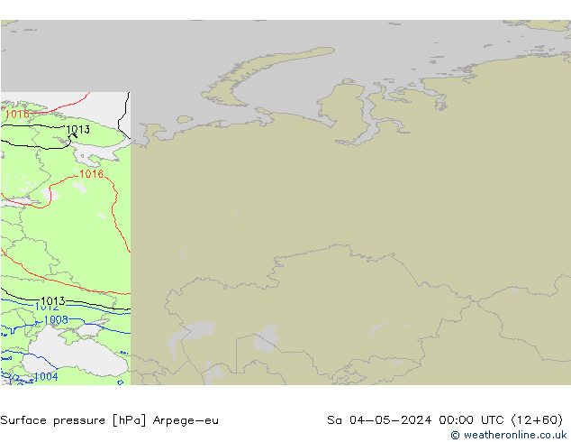 Atmosférický tlak Arpege-eu So 04.05.2024 00 UTC