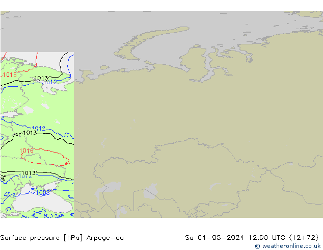 pressão do solo Arpege-eu Sáb 04.05.2024 12 UTC