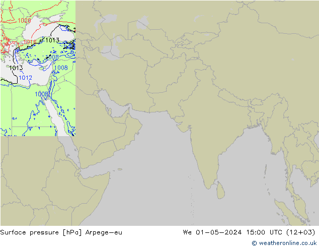 Bodendruck Arpege-eu Mi 01.05.2024 15 UTC