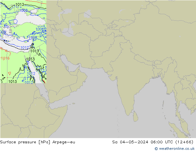 Surface pressure Arpege-eu Sa 04.05.2024 06 UTC