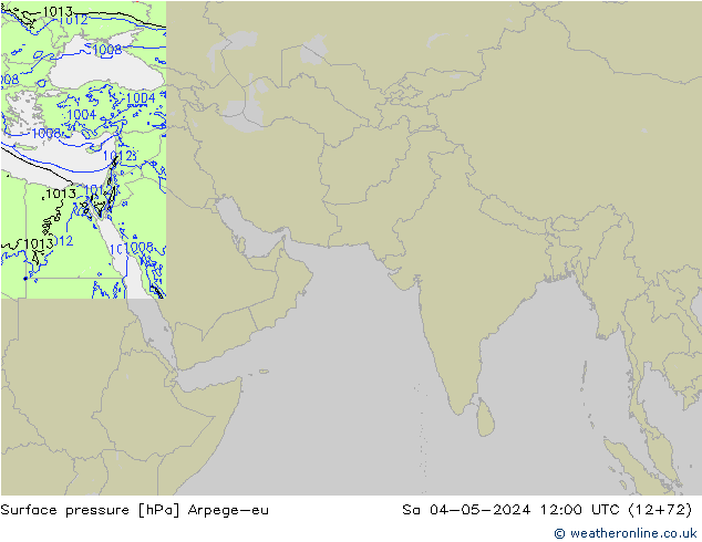 Surface pressure Arpege-eu Sa 04.05.2024 12 UTC