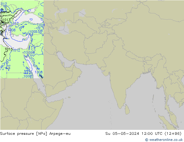 Yer basıncı Arpege-eu Paz 05.05.2024 12 UTC