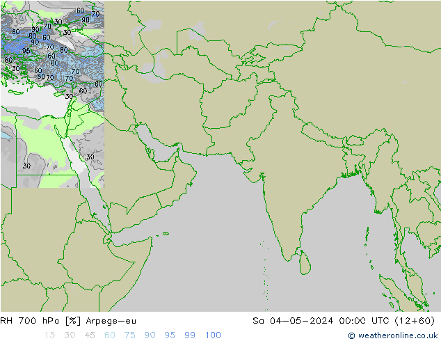 RH 700 hPa Arpege-eu So 04.05.2024 00 UTC