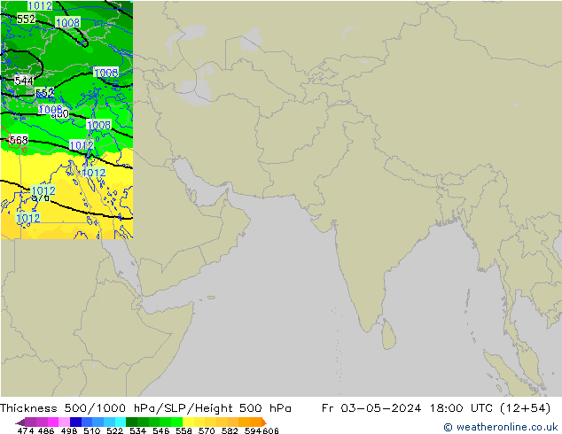 Thck 500-1000hPa Arpege-eu Fr 03.05.2024 18 UTC