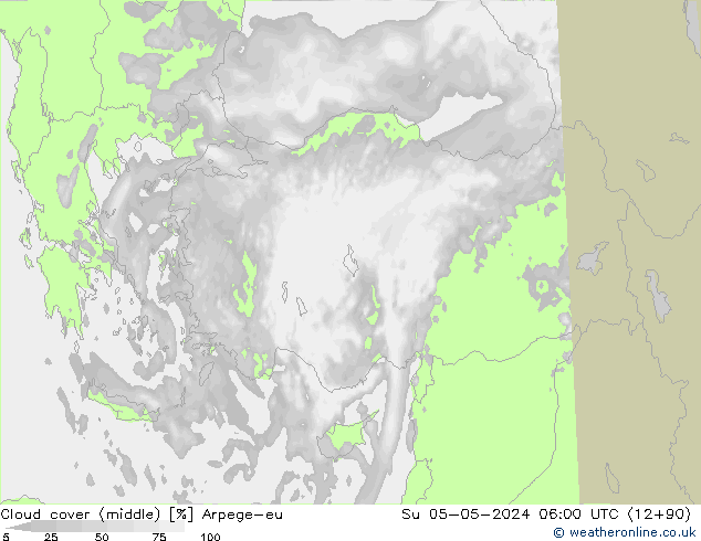 Nubes medias Arpege-eu dom 05.05.2024 06 UTC