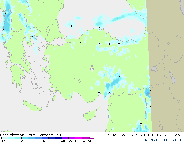 precipitação Arpege-eu Sex 03.05.2024 00 UTC