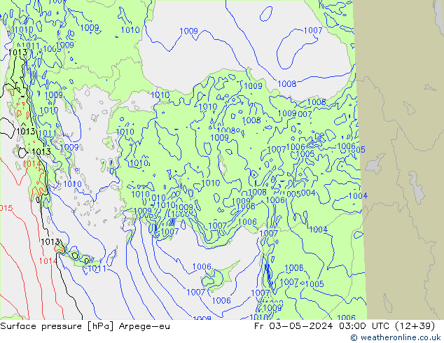 pression de l'air Arpege-eu ven 03.05.2024 03 UTC