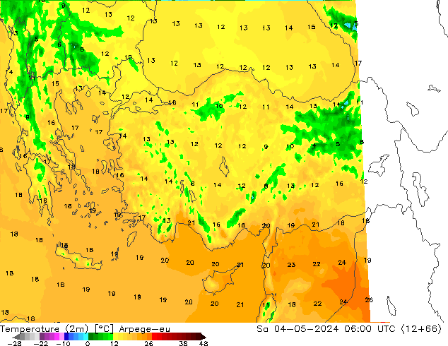 Temperature (2m) Arpege-eu So 04.05.2024 06 UTC