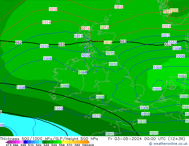 Thck 500-1000hPa Arpege-eu ven 03.05.2024 00 UTC