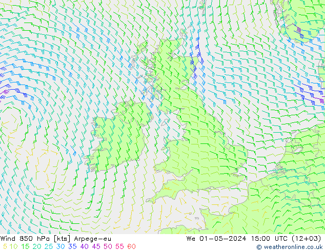  850 hPa Arpege-eu  01.05.2024 15 UTC