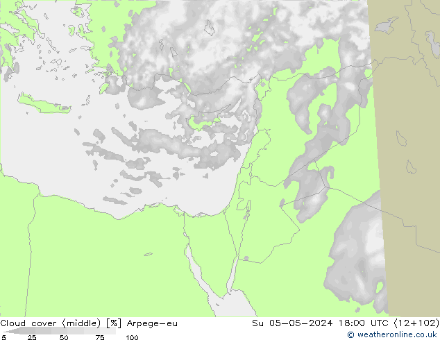 Nuages (moyen) Arpege-eu dim 05.05.2024 18 UTC