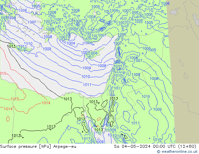 Surface pressure Arpege-eu Sa 04.05.2024 00 UTC