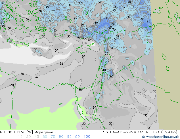 850 hPa Nispi Nem Arpege-eu Cts 04.05.2024 03 UTC