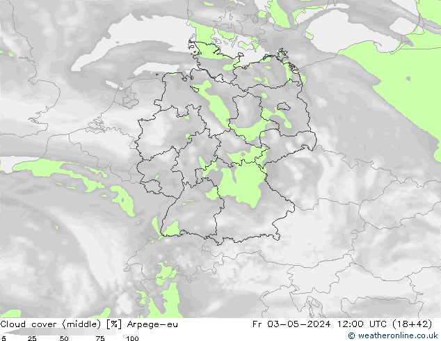 Nubi medie Arpege-eu ven 03.05.2024 12 UTC