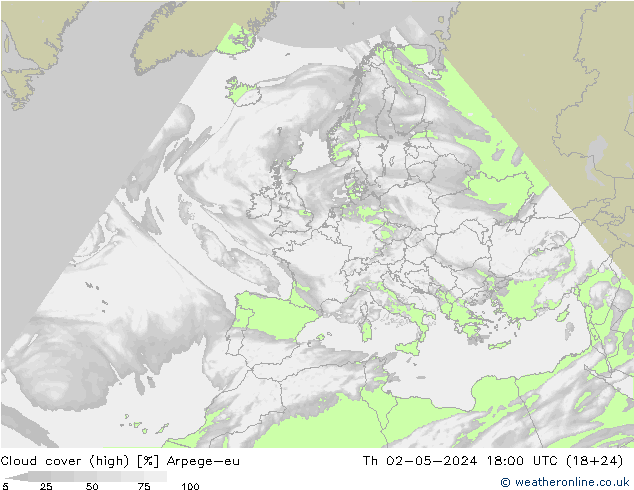 Wolken (hohe) Arpege-eu Do 02.05.2024 18 UTC