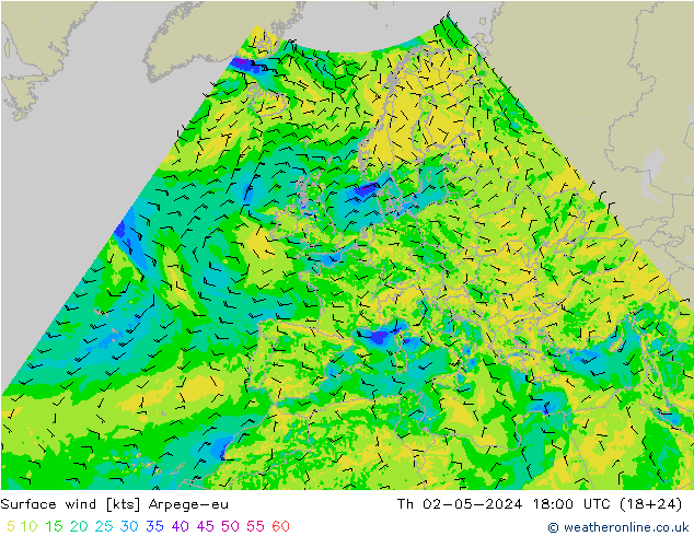  10 m Arpege-eu  02.05.2024 18 UTC