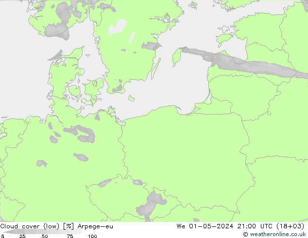 облака (низкий) Arpege-eu ср 01.05.2024 21 UTC