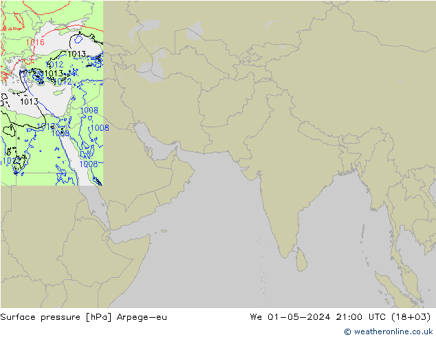Luchtdruk (Grond) Arpege-eu wo 01.05.2024 21 UTC
