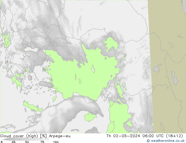 Bulutlar (yüksek) Arpege-eu Per 02.05.2024 06 UTC