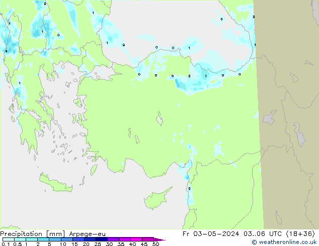 Precipitation Arpege-eu Fr 03.05.2024 06 UTC