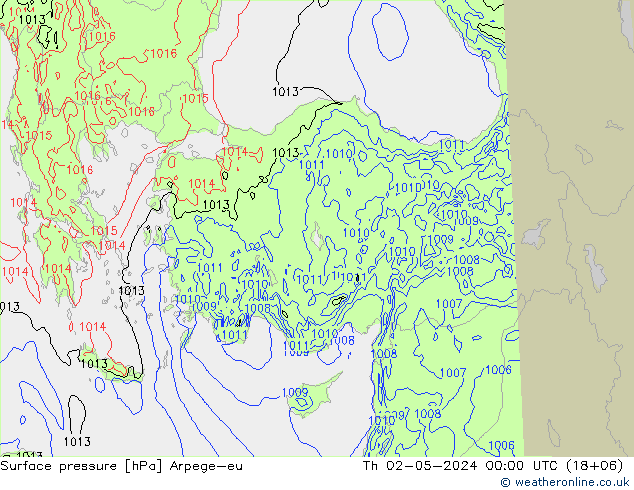 Luchtdruk (Grond) Arpege-eu do 02.05.2024 00 UTC