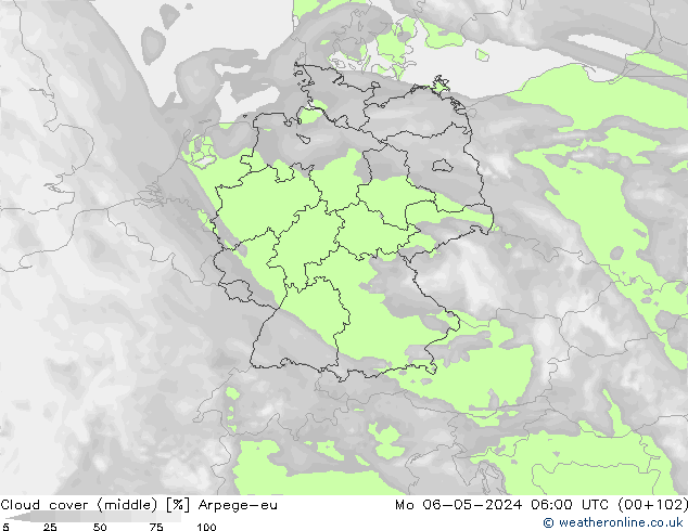 Bewolking (Middelb.) Arpege-eu ma 06.05.2024 06 UTC