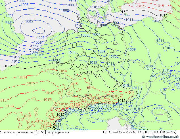 ciśnienie Arpege-eu pt. 03.05.2024 12 UTC