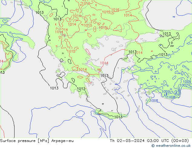Yer basıncı Arpege-eu Per 02.05.2024 03 UTC