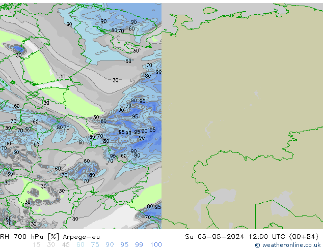 RV 700 hPa Arpege-eu zo 05.05.2024 12 UTC