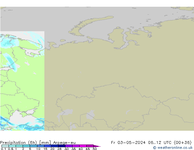 Nied. akkumuliert (6Std) Arpege-eu Fr 03.05.2024 12 UTC