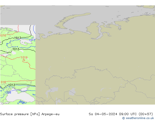 Luchtdruk (Grond) Arpege-eu za 04.05.2024 09 UTC