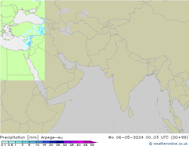 Srážky Arpege-eu Po 06.05.2024 03 UTC
