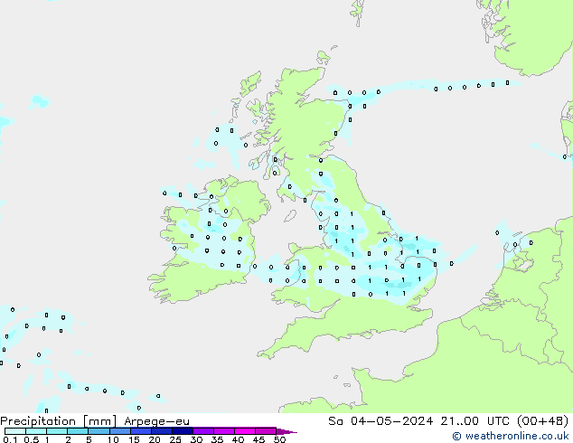 Precipitation Arpege-eu Sa 04.05.2024 00 UTC