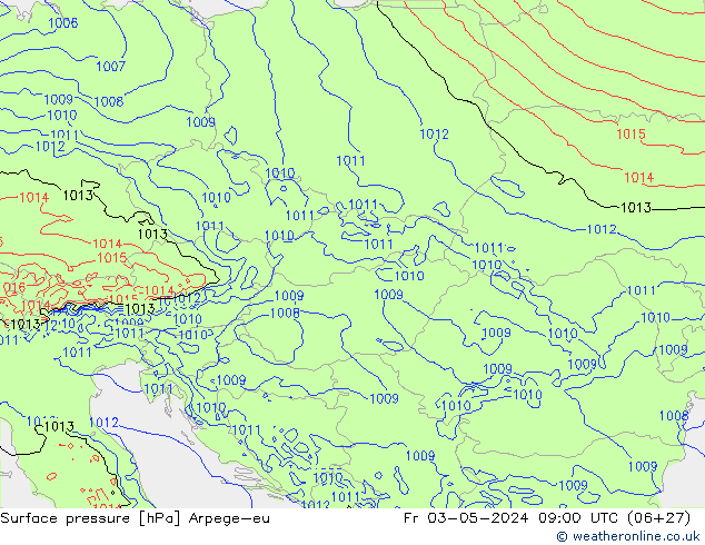 Yer basıncı Arpege-eu Cu 03.05.2024 09 UTC
