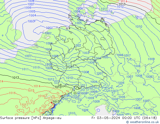 pression de l'air Arpege-eu ven 03.05.2024 00 UTC