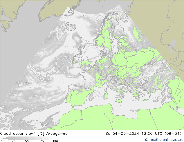 Bulutlar (düşük) Arpege-eu Cts 04.05.2024 12 UTC