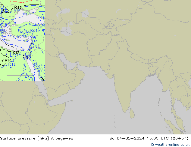 Atmosférický tlak Arpege-eu So 04.05.2024 15 UTC