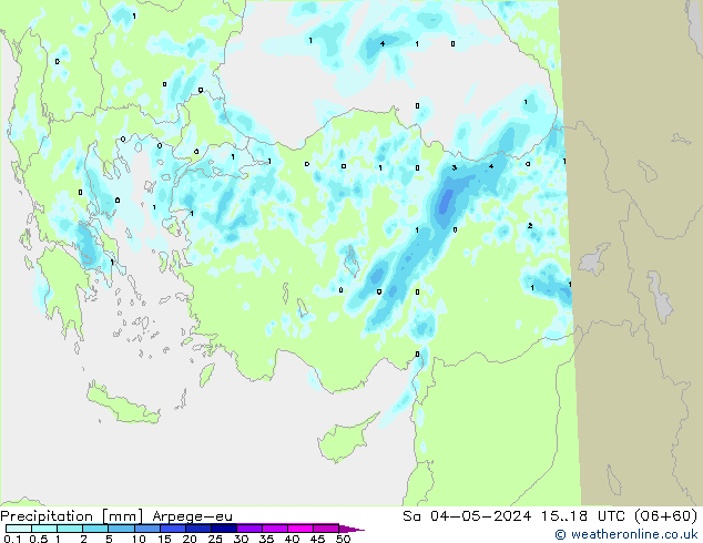 Precipitation Arpege-eu Sa 04.05.2024 18 UTC