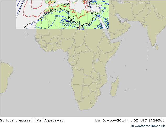 pression de l'air Arpege-eu lun 06.05.2024 12 UTC
