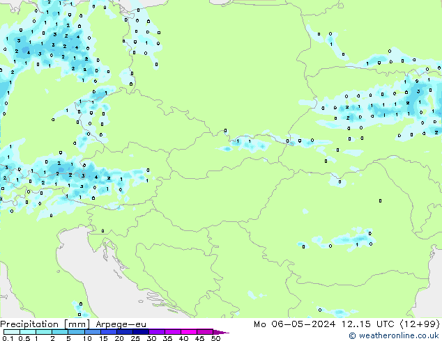 Niederschlag Arpege-eu Mo 06.05.2024 15 UTC