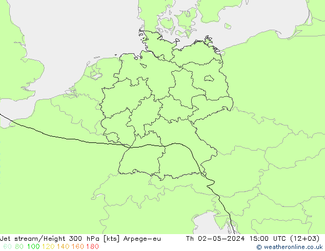 Prąd strumieniowy Arpege-eu czw. 02.05.2024 15 UTC