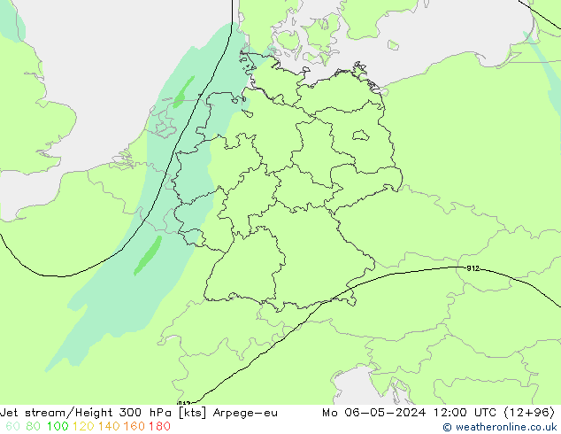 Prąd strumieniowy Arpege-eu pon. 06.05.2024 12 UTC