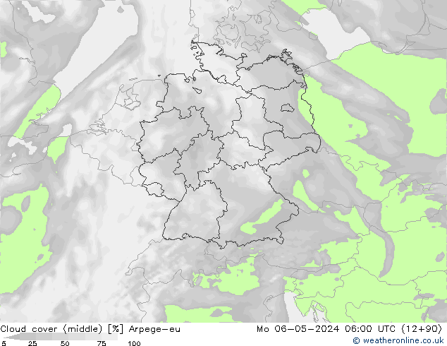 Bewolking (Middelb.) Arpege-eu ma 06.05.2024 06 UTC