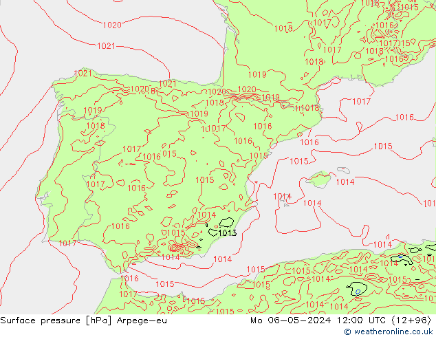 Luchtdruk (Grond) Arpege-eu ma 06.05.2024 12 UTC