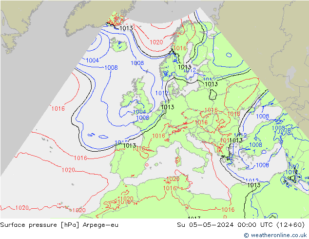 Yer basıncı Arpege-eu Paz 05.05.2024 00 UTC